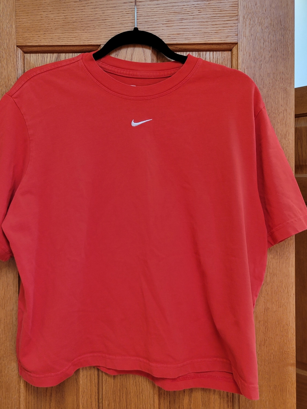 Nike Red Short Sleeve Crewneck with White Swoosh